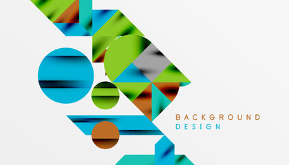 Neo memphis geometric pattern with circles, squares and lines. Pop art abstract background for covers, banners, flyers and posters and other templates