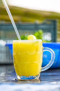 Sugarcane Juice in a glass serving