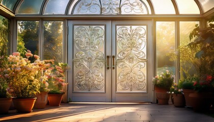 entrance to the hotel