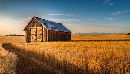 Obraz premium barn in the field
