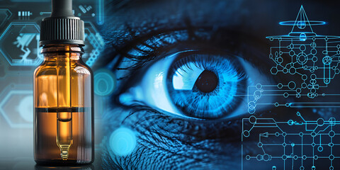 Medical Eye Technology and Biotechnology Dropper Bottle
