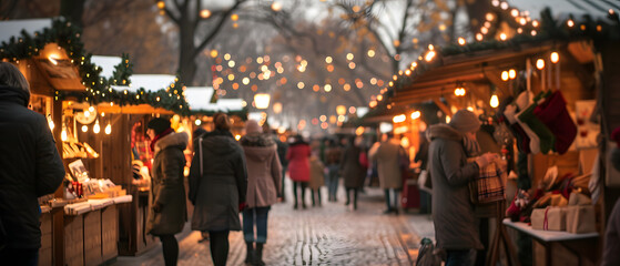 Naklejka premium Activities and culture for New Year and Christmas festivals in the form of graphic advertising background