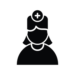 female surgeon solid vector icon