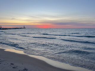 Michigan Sunset over Lake