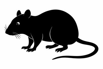 silhouette of ret, mouse icon, mouse rat silhouette isolated on white background