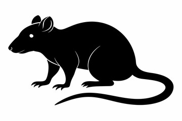 rat silhouette, Mouse silhouette vector, rat icon