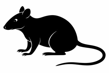 rat silhouette, Mouse silhouette vector, rat icon