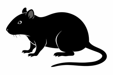 rat silhouette, Mouse silhouette vector, rat icon