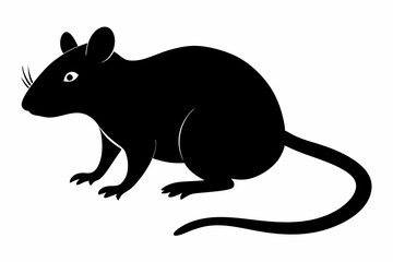rat silhouette, Mouse silhouette vector, rat icon
