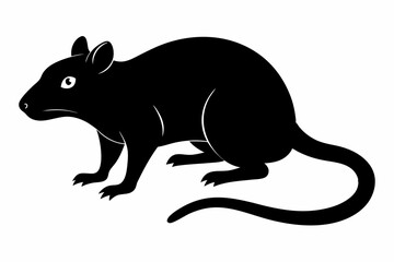rat silhouette, Mouse silhouette vector, rat icon