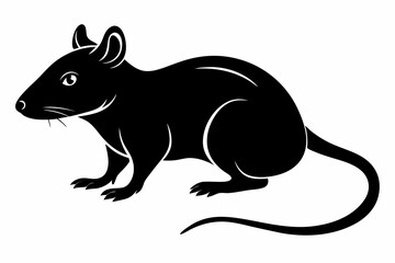 rat silhouette, Mouse silhouette vector, rat icon