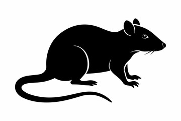 rat silhouette, Mouse silhouette vector, rat icon