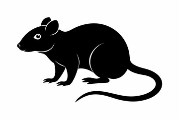 rat silhouette, Mouse silhouette vector, rat icon
