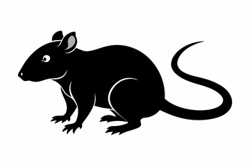rat silhouette, Mouse silhouette vector, rat icon