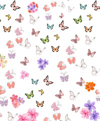 A butterfly among flowers that makes you feel relaxed and happy amidst nature.