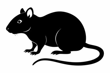 rat silhouette, Mouse silhouette vector, rat icon