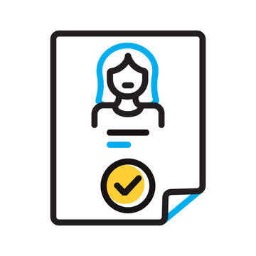 recommend clip art: Vector multi color icon for Assigned