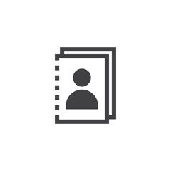 Contacts book icon vector illustration