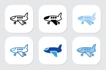 aircraft icons with various design styles