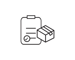 Delivery list icon vector symbol design illustration