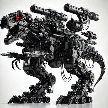 メカティラノサウルス砲撃[GenerativeAI]