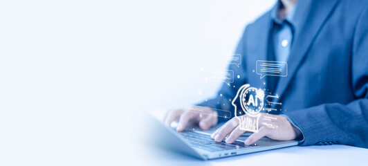communication is open for chat customers. AI generates bot artificial intelligence, which is smart...