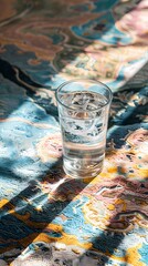 Retro orange ice tea illustration poster background