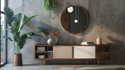 Minimalistic Retro Elegance with Tropical Greenery 