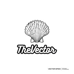 Shell vintage style logo, vector, mascot, character, cartoon, illustration, eps10