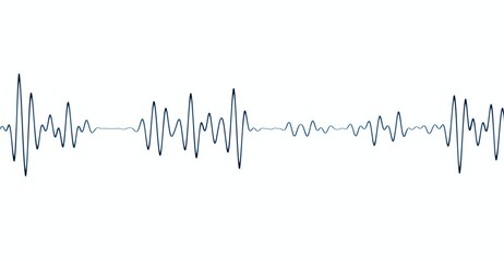 Obraz premium Sound Wave EQ Heart Wave Abstract Digital EQ Music Equalizer. Sound Wave Design Element. Heartbeat Display Monitoring background and Neon Sign Heart Beat Line. 3D Illustration