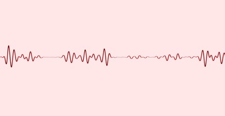 Sound Wave EQ Heart Wave  Abstract Digital EQ Music Equalizer. Sound Wave Design Element. Heartbeat Display Monitoring background and Neon Sign Heart Beat Line. 3D Illustration
