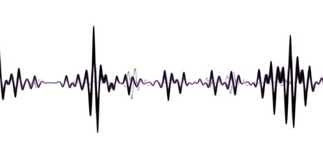 Obraz premium Sound Wave EQ Heart Wave Abstract Digital EQ Music Equalizer. Sound Wave Design Element. Heartbeat Display Monitoring background and Neon Sign Heart Beat Line. 3D Illustration
