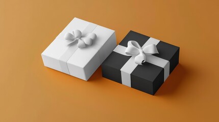Obraz premium Premium present box Mockup, minimalist, ultra realistic with generative ai