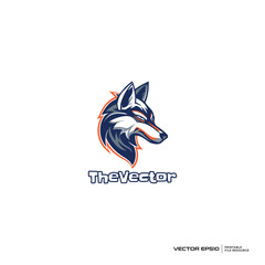 Head wolf logo, vector, mascot, character, cartoon, illustration, eps10