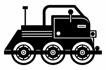 roller machine silhouette, Road roller vector illustration, Construction vehicle

