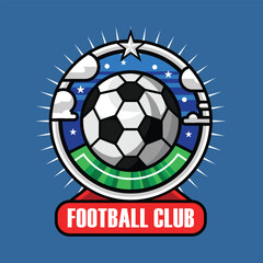 Football club logo illustration vector design