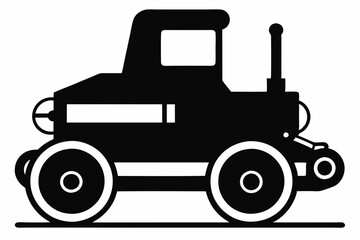 roller machine silhouette, Road roller vector illustration, Construction vehicle

