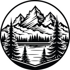 Obraz premium trees in the mountains