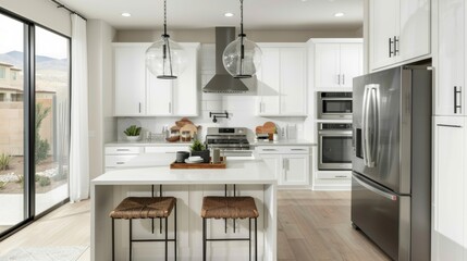 Fototapeta premium Modern Luxury Kitchen. Contemporary design concept