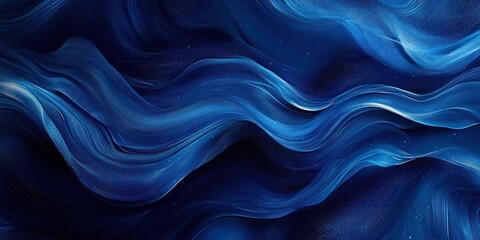 Obraz premium Abstract Blue Swirls with Glittering Dust