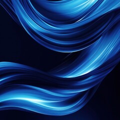 Fototapeta premium Abstract Blue Swirling Lines on a Dark Background