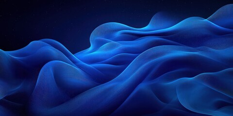 Fototapeta premium Abstract Blue Wavy Lines with Stars