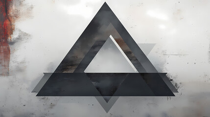 Modern artwork showcasing sacred geometry: clean lines, sharp corners, and gray triangles evoke a sense of royalty and liberation. Royalty. Illustration