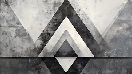 Modern artwork showcasing sacred geometry: clean lines, sharp corners, and gray triangles evoke a sense of royalty and liberation. Royalty. Illustration