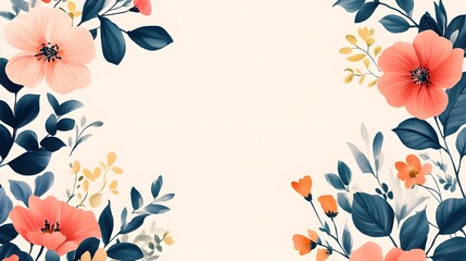 Flat design of a wedding invitation that maintains its style and clarity when printed at different sizes