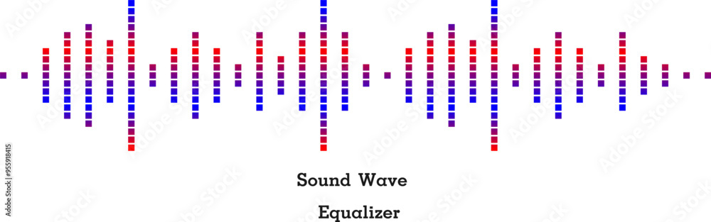 Poster abstract sound wave equalizer pattern design music for background