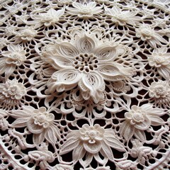 47 11 Irish crochet lace A type of lace characterized by motifs
