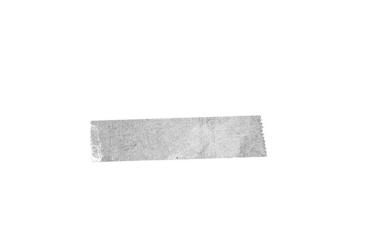 silver tape strip on white background