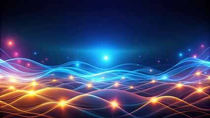 Obraz premium Abstract background with glowing waves, abstract, background, glowing, waves, light, energy, technology, digital, design