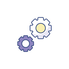 Gear icon design with white background stock illustration